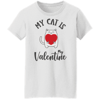 Графичка Америка Денот на вineубените, мојата мачка е мојата в Valentубена смешна женска графичка маица