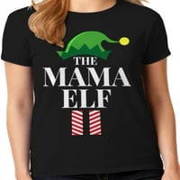 Графичка Америка празничен Божиќен празник Мама елф женска графичка маица