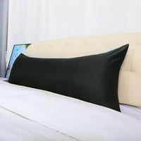 Уникатни поволни цени луксузна свиленкаста сатенска перница кутија црна 20 54